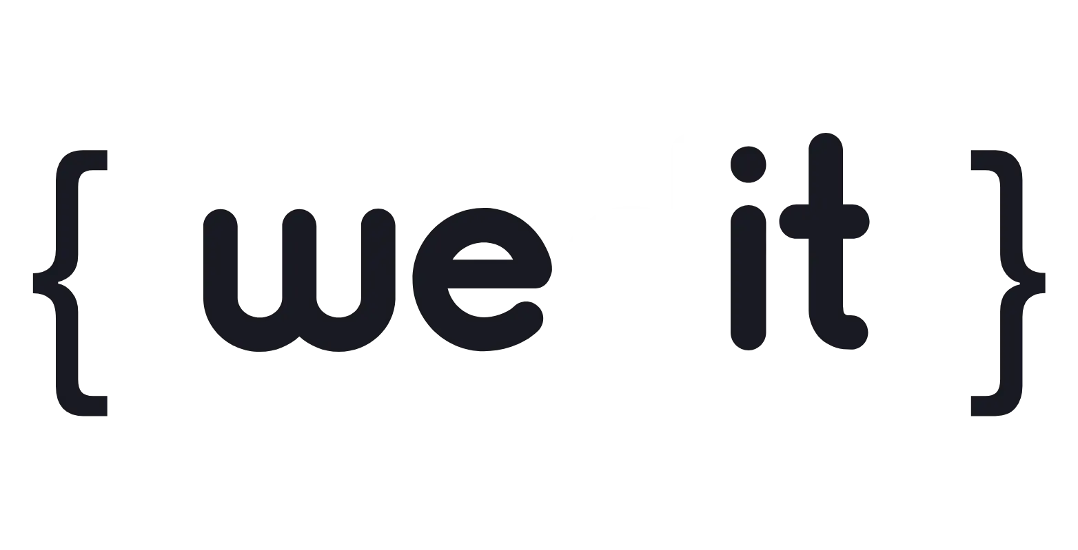 Logo de Wedit con fondo amarillo